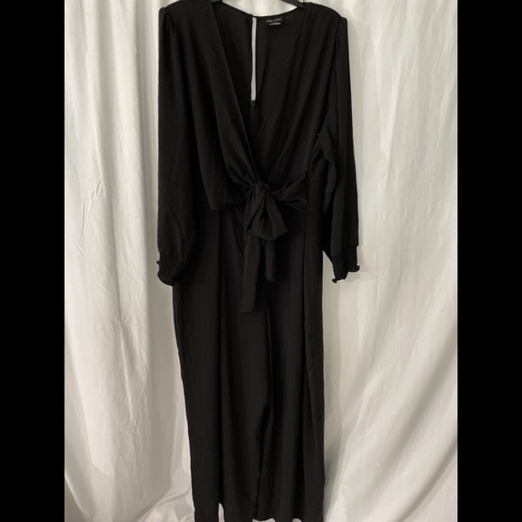 NEW $129 City Chic Synthesis Long Sleeve Jumpsuit Black [ PLUS Large‎ / 20 ] - Picture 3 of 12